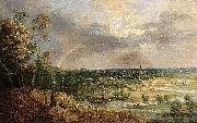 Lucas van Uden Panoramic River Landscape oil painting artist